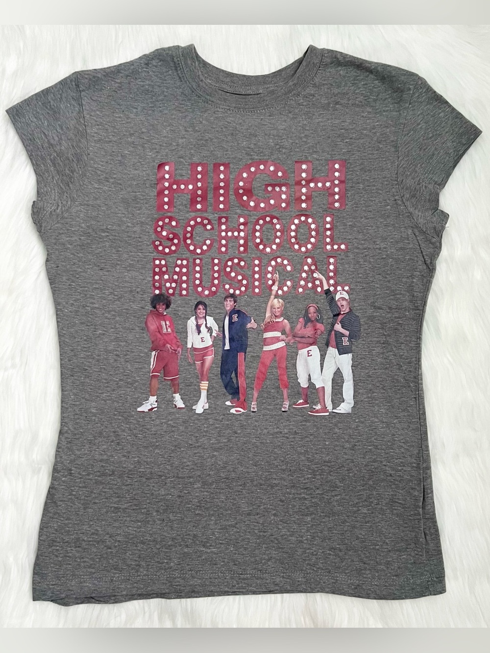 High School Musical Gray Slim Fit Short Sleeve Top